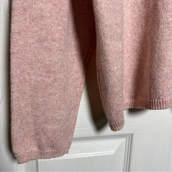 Orvis Women’s XL Classic Mock Neck Pullover Wool Sweater Pastel Pink Ribbed Norm - Picture 7 of 10